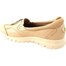 Forelli 29444 Kadın Bej Deri Halluks Comfort Ayakkabı