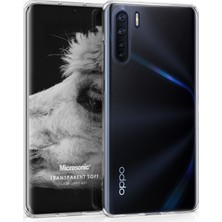 Microsonic Oppo A91 Kılıf Transparent Soft Beyaz