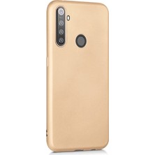 Microsonic Matte Silicone Realme 5 Pro Kılıf Gold