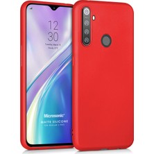 Microsonic Matte Silicone Realme 5 Pro Kılıf Kırmızı