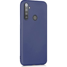 Microsonic Matte Silicone Realme 5 Pro Kılıf Lacivert