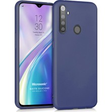 Microsonic Matte Silicone Realme 5 Pro Kılıf Lacivert