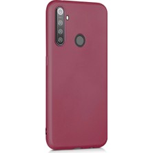 Microsonic Matte Silicone Realme 5 Pro Kılıf Mor