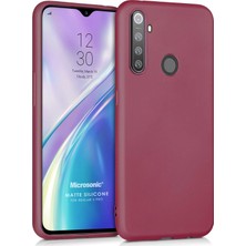 Microsonic Matte Silicone Realme 5 Pro Kılıf Mor