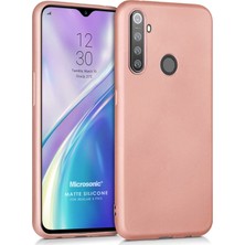 Microsonic Matte Silicone Realme 5 Pro Kılıf Rose Gold