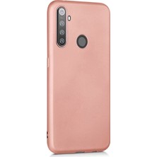 Microsonic Matte Silicone Realme 5i Kılıf Rose Gold
