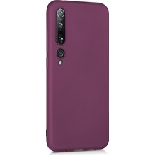 Microsonic Matte Silicone Xiaomi Mi 10 Kılıf Mor