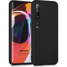 Microsonic Matte Silicone Xiaomi Mi 10 Kılıf Siyah