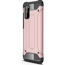 Microsonic Samsung Galaxy S20 Kılıf Rugged Armor Rose Gold