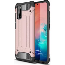 Microsonic Samsung Galaxy S20 Kılıf Rugged Armor Rose Gold