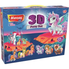 Heroes 3D Pony Set 6 Renkli Oyun Hamuru ERN-569