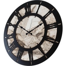 Markakanvas Mermer Desenli Duvar Saati