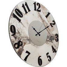 Markakanvas Mermer Desenli Aynalı Duvar Saati