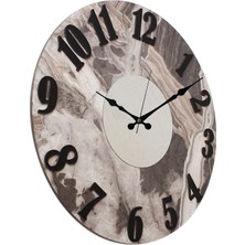 Markakanvas Mermer Desenli Aynalı Duvar Saati