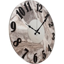 Markakanvas Mermer Desenli Aynalı Duvar Saati