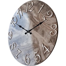 Markakanvas Mermer Desenli Duvar Saati