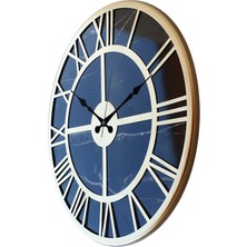 Markakanvas Mermer Desenli Metal Duvar Saati