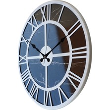 Markakanvas Mermer Desenli Metal Duvar Saati