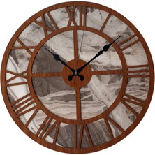 Markakanvas Mermer Desenli Duvar Saati