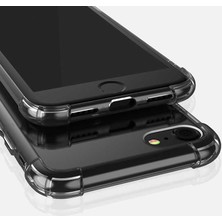 Case 4U Apple iPhone SE 2020 / iPhone 8 / iPhone 7 Kılıf Köşe Korumalı Darbe Emici Anti Shock Arka Kapak Şeffaf