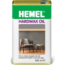 HEMEL Hardwax Oil Ahşap Bakım ve Koruma Ürünü Castle Brown 500 ml