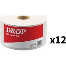 Drop Mini Jumbo Alttan Çekme Tuvalet Kağıdı 12'li Rulo / Koli