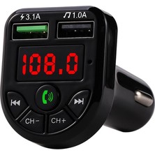 Nivagatore Car X8 Araç Fm Transmitter BT/USB/MP3/SD Kart Çakmaklık Girişli Kablosuz Oto Müzik Çalar Kiti