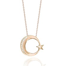 By Barun Ay Yıldız Kolye  Rose