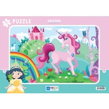 Blue Focus Frame Puzzle - 4'lü Set 30 Parça