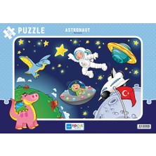 Blue Focus Frame Puzzle 4'lü Set