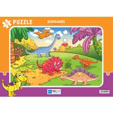 Blue Focus Frame Puzzle 4'lü Set