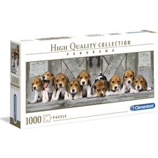 Clementoni - 1000 Parça High Quality Panorama Yetişkin Puzzle - Beagles