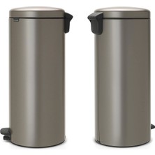 Brabantia Çöp Kutusu 30 lt Newicon Pedallı Platin Rengi