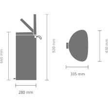 Brabantia Çöp Kutusu 40 lt Flatback Pedallı Matt Steel