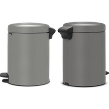 Brabantia Çöp Kutusu 5 lt Newicon Pedallı Concrete Grey