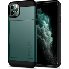 Spigen Apple iPhone 11 Pro Max Kılıf Slim Armor CS Midnight Green - ACS00413