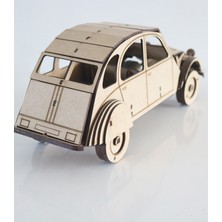 3D Sergi Ahşap Citroen 2cv 1975 Maketi 119 Parça