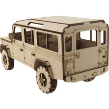 3D Sergi Ahşap LR Jeep Maketi 64 Parça