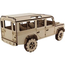 3D Sergi Ahşap LR Jeep Maketi 64 Parça