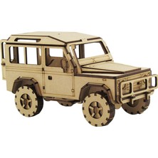 3D Sergi Ahşap LR Defender Jeep Maketi 131 Parça