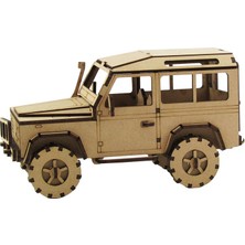 3D Sergi Ahşap LR Defender Jeep Maketi 131 Parça