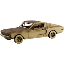 3D Sergi Ahşap Mustang 1968 Maketi 97 Parça