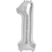 Balonevi 1 Folyo Balon Gümüş