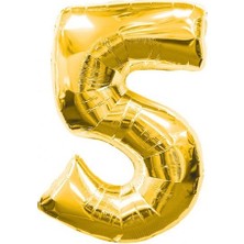 Balonevi 5 Folyo Balon Gold