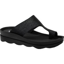 Mehmet Mete 1742 Siyah Voga Anatomik Kadın Terlik