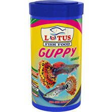 Lotus Guppy Granulat 250 ml Bitkisel Protein Karışık Lepistes Moli Tetrazon Kılıç Balık Yemi