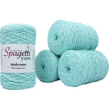 Spagettiyarn Mint Yeşil Makrome İp 4'lü Set