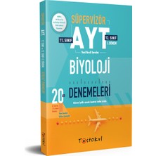 Test Okul Yayınları Süpervizör AYT Biyoloji Denemeleri 20 Li 8 Sarmal 12 Genel Deneme 11 ve 12.sınıf 1.Dönem