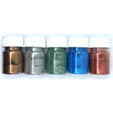 Hobiflex Epoksi Reçine Metalik Sedefli Pigment Toz Boya Seti 5'li 50 gr Set
