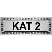 Özarslan DizaynKat 2 Metal Yönlendirme Levhası Gümüş 7 x 20 cm